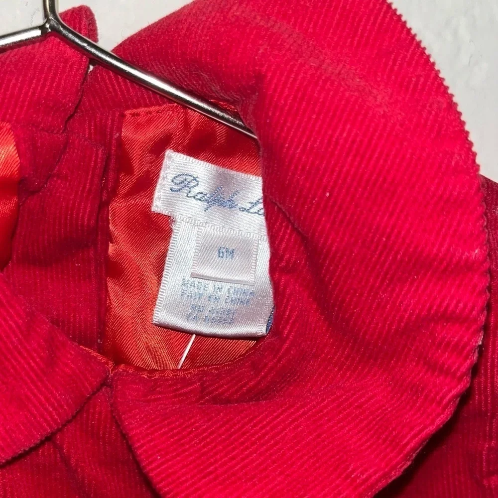 Ralph Lauren red fancy dress, size 6 months